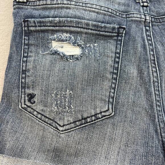 Kut from the Kloth Women's Blue The Madeline Boyfriend Shorts Size 4 Distressed - Picture 6 of 16